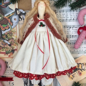 Handmade doll, Textile doll, Soft toy, Fabric doll, OOAK doll, Custom doll, Art doll, Tilda dolls, Christmas doll, Christmas tilda