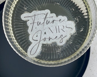 Hens bachelorette drink float topper future mrs, custom drink accessory
