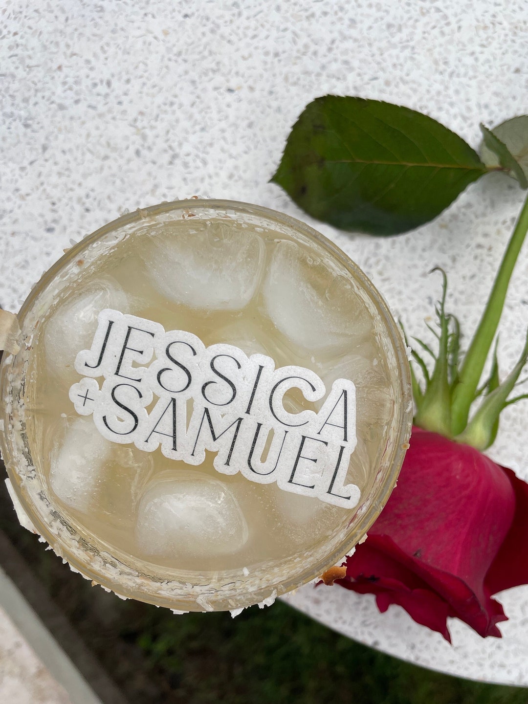 Wedding, Cocktail Party Drink Float Topper, Custom Drink Accessory ...