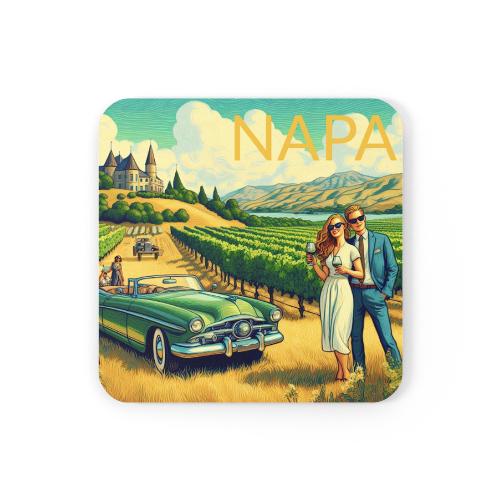 Cork Coaster Set  Housley Napa Valley