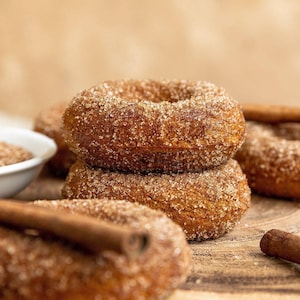 Vegan Apple Cider Donuts - Baked Vegan Doughnuts - Dairy Free Egg Free Nut Free Soy Free