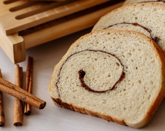 Vegan Cinnamon Swirl Bread - Dairy Free Egg Free Soy Free Nut Free Cinnamon & Brown Sugar Sliced White Bread Loaf