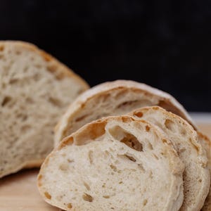 Organic Ciabatta | 4-Ingredient Handmade Bread - 26-Hour Artisan Italian Style Loaf and Dinner Rolls