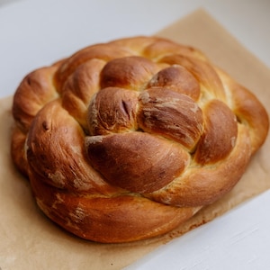 Organic Vegan Challah | Round Handmade Jewish Bread - Dairy Free Egg Free