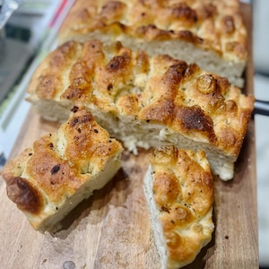 Organic Focaccia | 5 Ingredient Homemade Vegan Bread + Optional Toppings - Dairy Free Egg Free Soy Free Nut Free Artisan Focaccia Bread
