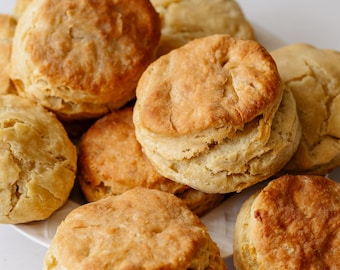 Vegan Buttermilk Biscuits - Dairy Free Egg Free Soy Free Nut Free Buttered Biscuits