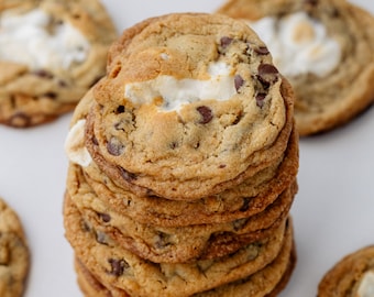 Vegan S'mores Cookies (Large Cookies!) - Vegan Dessert - Dairy Free Egg Free Nut Free