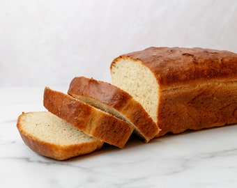 Vegan Sliced White Bread - Low Sodium + Option for Refined Sugar Free - Dairy Free Egg Free Soy Free Nut Free Bread Loaf