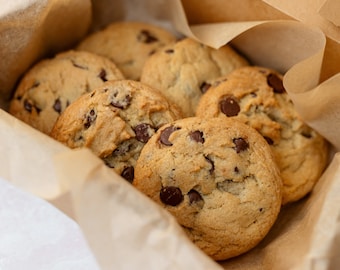 Vegan Chocolate Chip Cookies (Large Cookies!) - Vegan Dessert - Dairy Free Egg Free Soy Free Nut Free