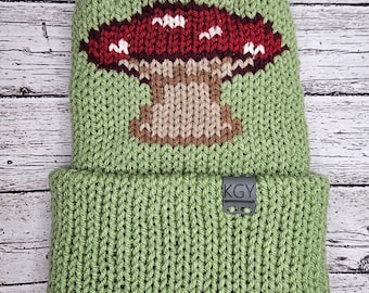 Mushroom Hat PATTERN ONLY PDF Download Knitting Machine, Addi, Sentro, Circular Knitting Machine