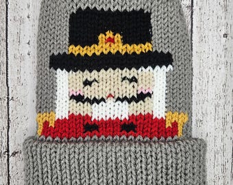 Wooden Soldier Beanie/Hat PATTERN ONLY PDF Download Knitting Machine, Addi, Sentro, circular knitting machine