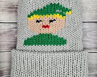 Elf Beanie/Hat PATTERN ONLY PDF Download Knitting Machine, Addi, Sentro, circular knitting machine