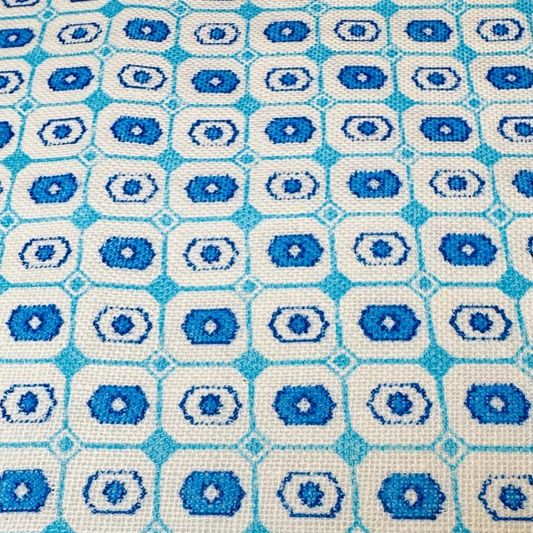 Vintage Blue Feed Sack Fabric
