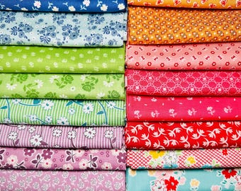 Bee Vintage Florals Collection by Lori Holt for Riley Blake - farm girl vintage, vintage happy, Bee Vintage and more- 18 fat Quarters-BF1
