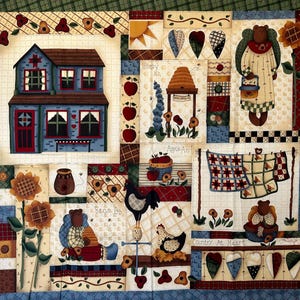 Country Bears and Heart Panel - VIP Cranston Printworks- Leslie Beck- 29” x 26”