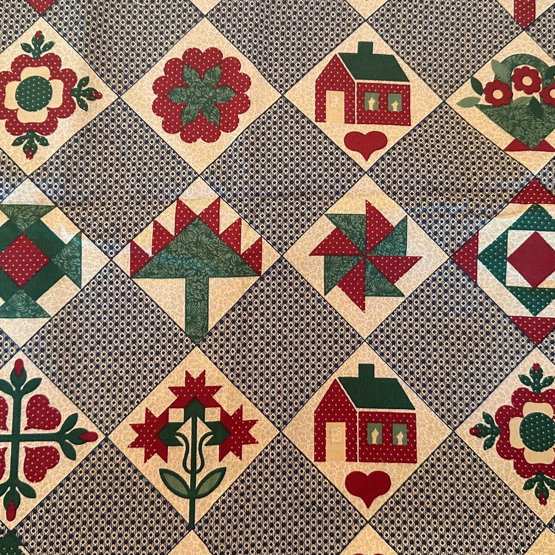 Vintage Cheater Quilt Fabric