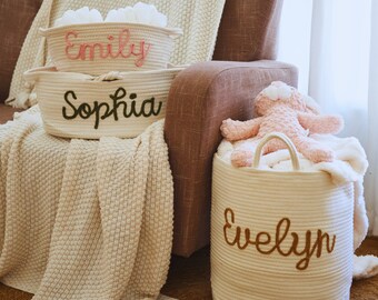 Personalized Name Basket, Customized Basket for Baby Shower, Cute kids design Basket, Easter Gifts, Special Name Gift for Baby