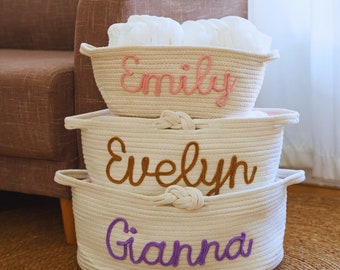 Personalized Gift Basket for Baby, Customized Basket for Baby Shower, Cute kids design Basket, Easter Gifts, Special Name Gift for Baby
