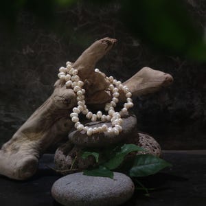Elegant Freshwater Pearl Necklace – Sterling Silver Clasp, Handcrafted Luxury, Timeless Jewelry for Women, Gift-Ready