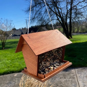 Bird Feeder- Handcrafted wooden/acryclic bird feeder