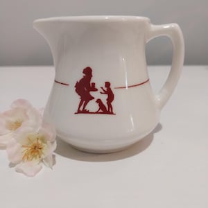 Vintage Howard Johnson&#39;s Pie Man Creamer by Walker China 1960s - Vitrified Hotel Restaurant Ware - Advertising Pitcher 4-42