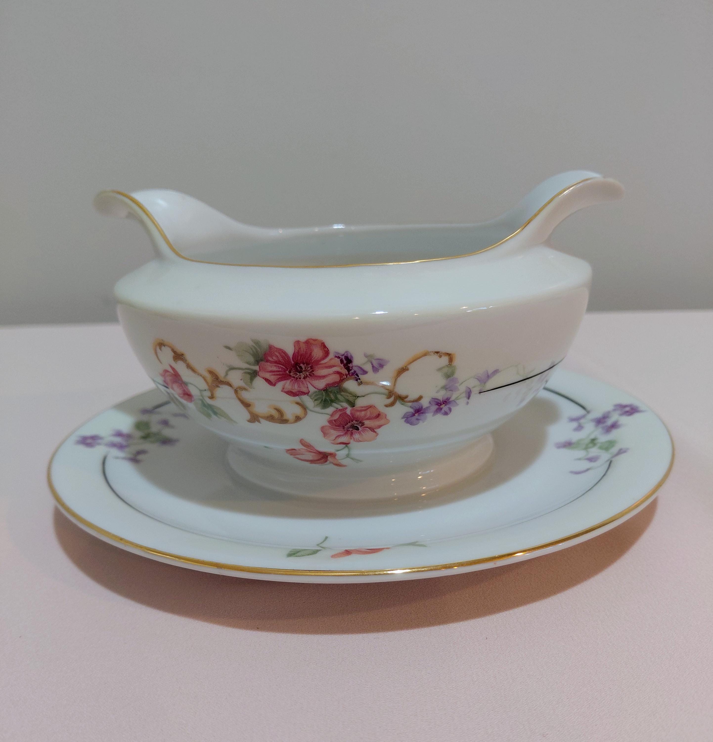 TEA BOAT カタログギフト TK Thun Bohemia Edna Gravy Boat Bowl Creamer Czech Porcelain 1918