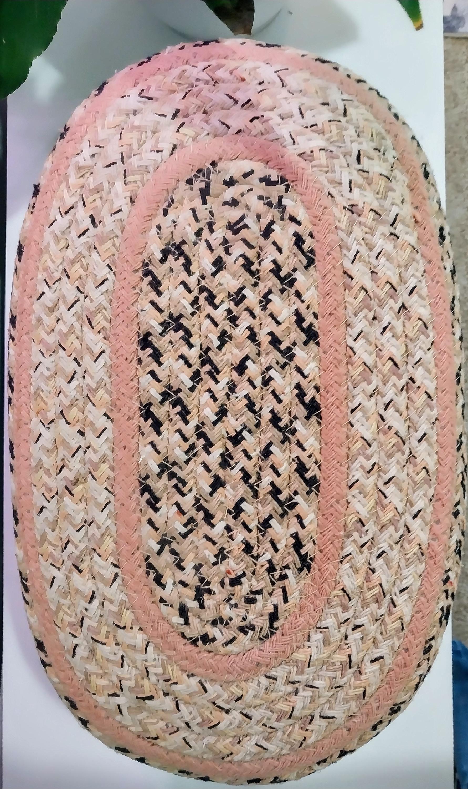 Vintage Braided Rug Footstool: 1940s Farmhouse Cottagecore Decor - Etsy