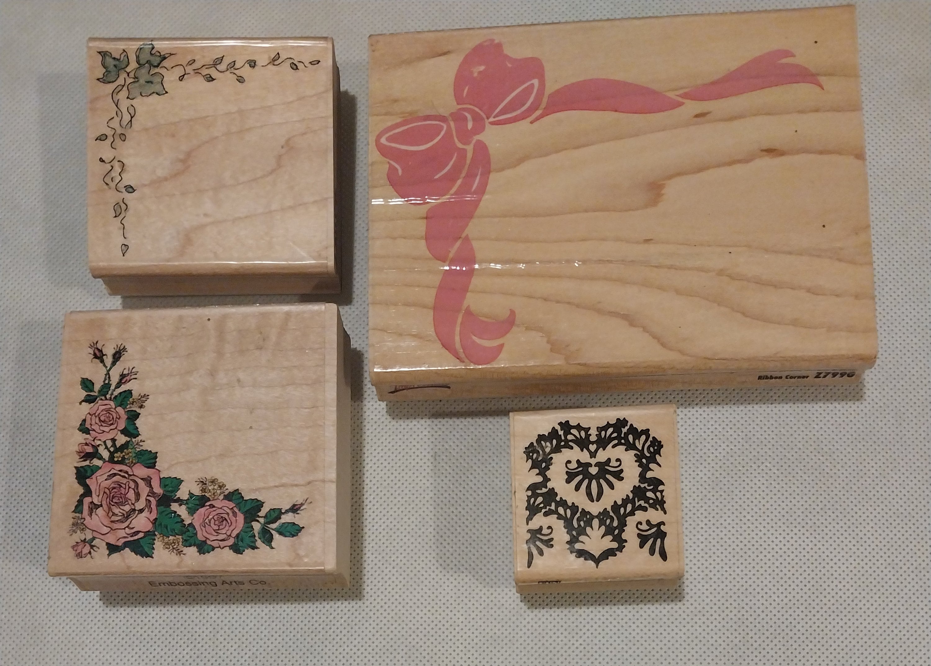 Border rubber wood block stamps