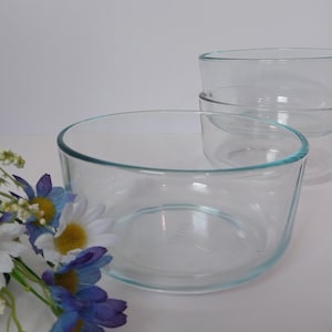 3 Pc Glass Bowl Set - Etsy