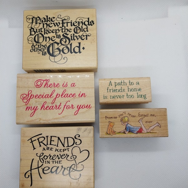 Friends rubber stamps hand stamped cards rubber stamps scrapbook stamps