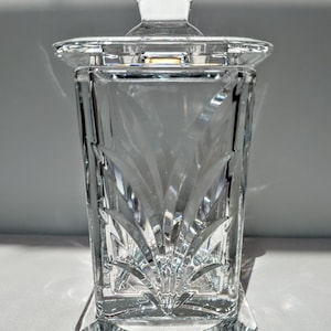 Czech Crystal Canister Jar: Macryl Celebrity Cut Glass Candy Dish