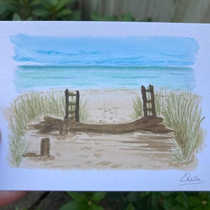Carte de voeux, aquarelle originale « Tournesols », carte peinte à la main, 14,8 x 10,5 cm/6 x 4 po/A6, carte « Été » collection limitée