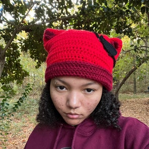 crochet five nights at freddy&#39;s inspired beanie - foxy