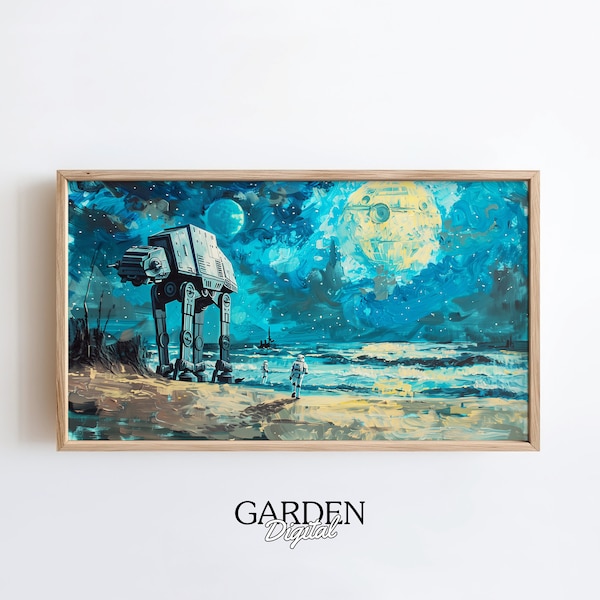 Star Wars Van Gogh Art Frame TV | At-At | Imperial Walker | Storm Trooper Art For TV | Van Gogh Painting | Frame TV Art, At-At Art