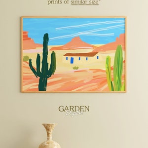 Samsung Frame TV Art Western Desert Landscape Desert Digital Art For TV Desert Painting Frame TV Art Desert Cactus Art Summer Art image 4