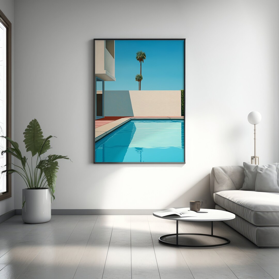 The Palms Pool | Summer Poster | Apartment Decor | Minimalistic Wall ...