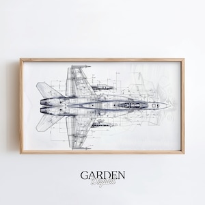 Fighter Jet Frame Tv Art | Air Force Digital Art For Tv | Plane Art | Frame Tv Art | Fighter Jet Blueprint | Jet Art, Military Blueprint