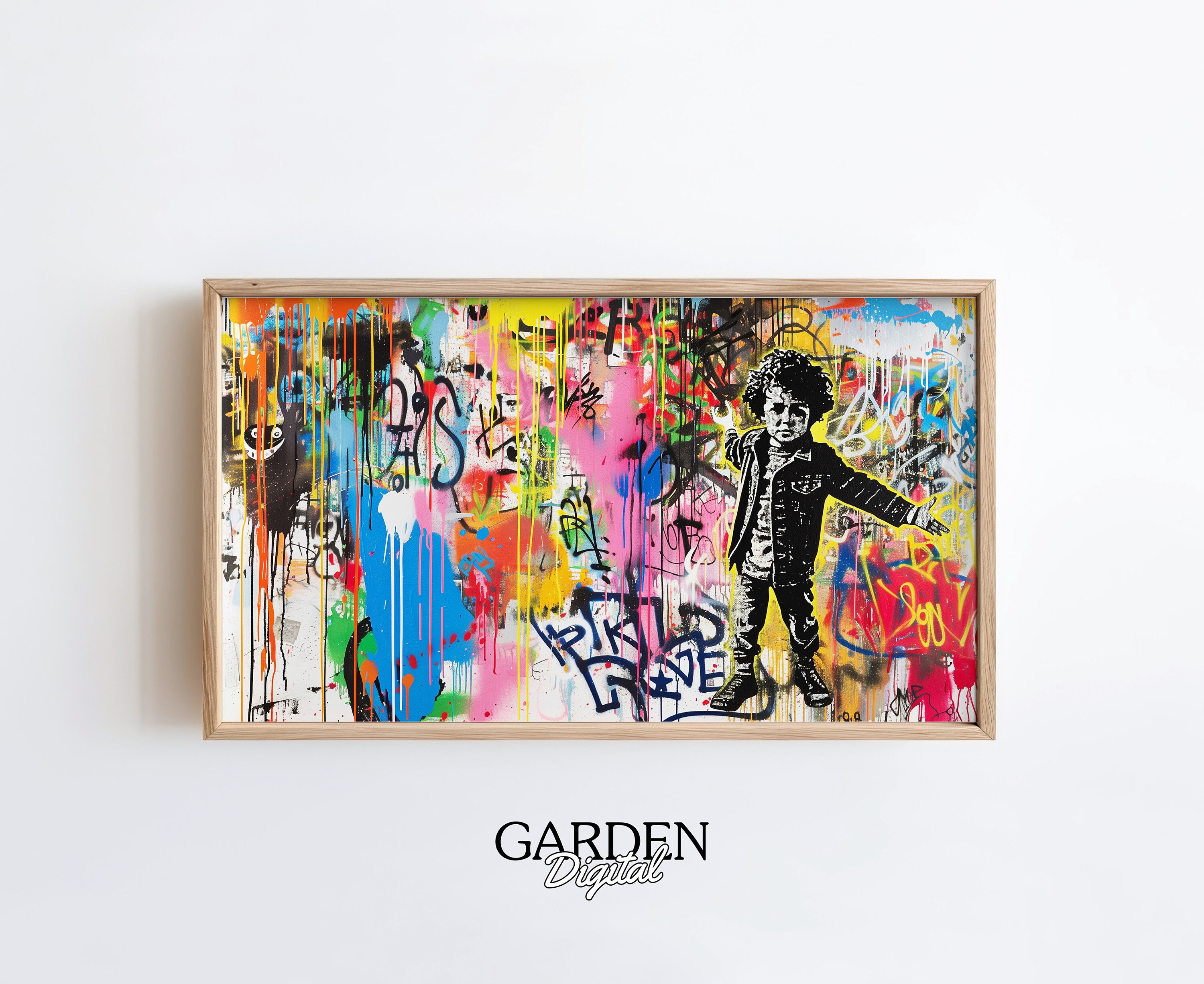 Frame TV Art Graffiti Street Art | Banksy | Mr Brainwash