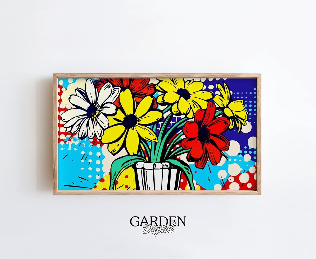 Pop Art Flowers Frame TV | Roy Lichtenstein | Pop Art for TV | Digital ...