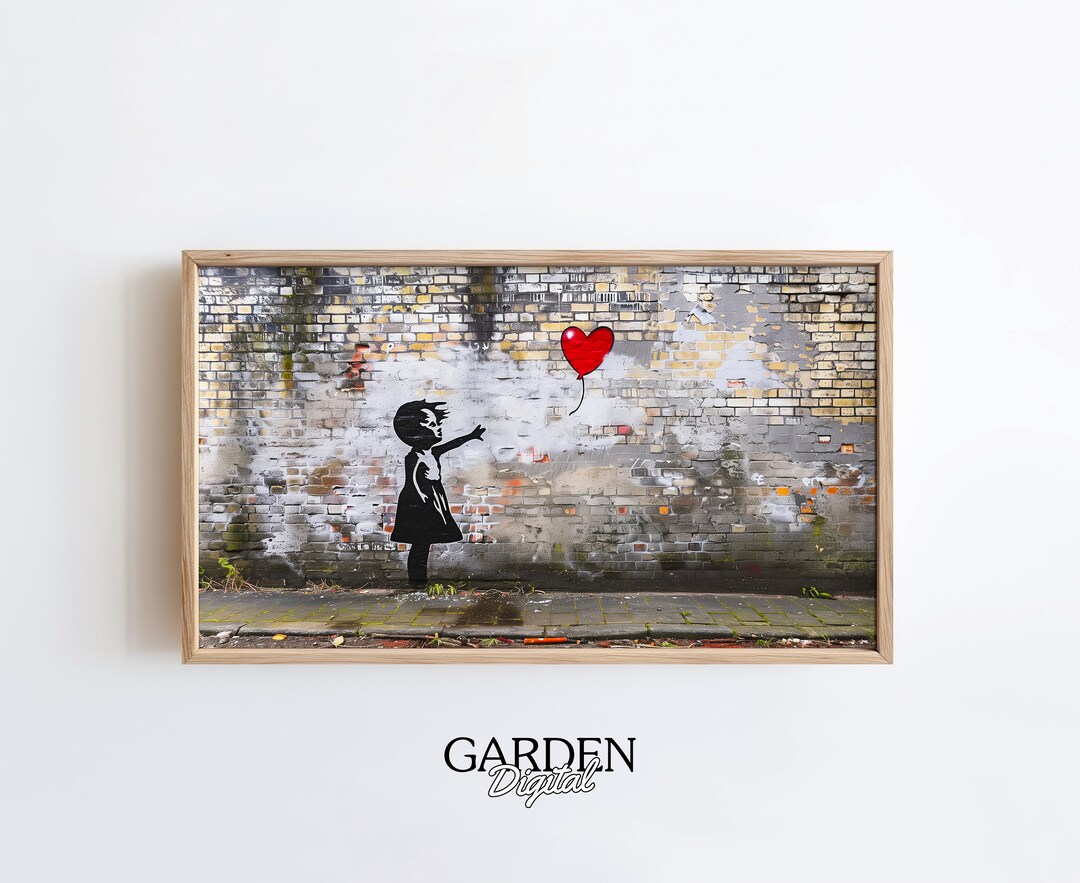 Banksy Balloon Girl | Frame TV Art Graffiti Street Art | Mr