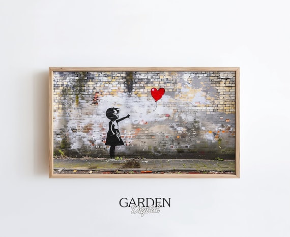 Banksy Balloon Girl | Frame TV Art Graffiti Street Art | Mr