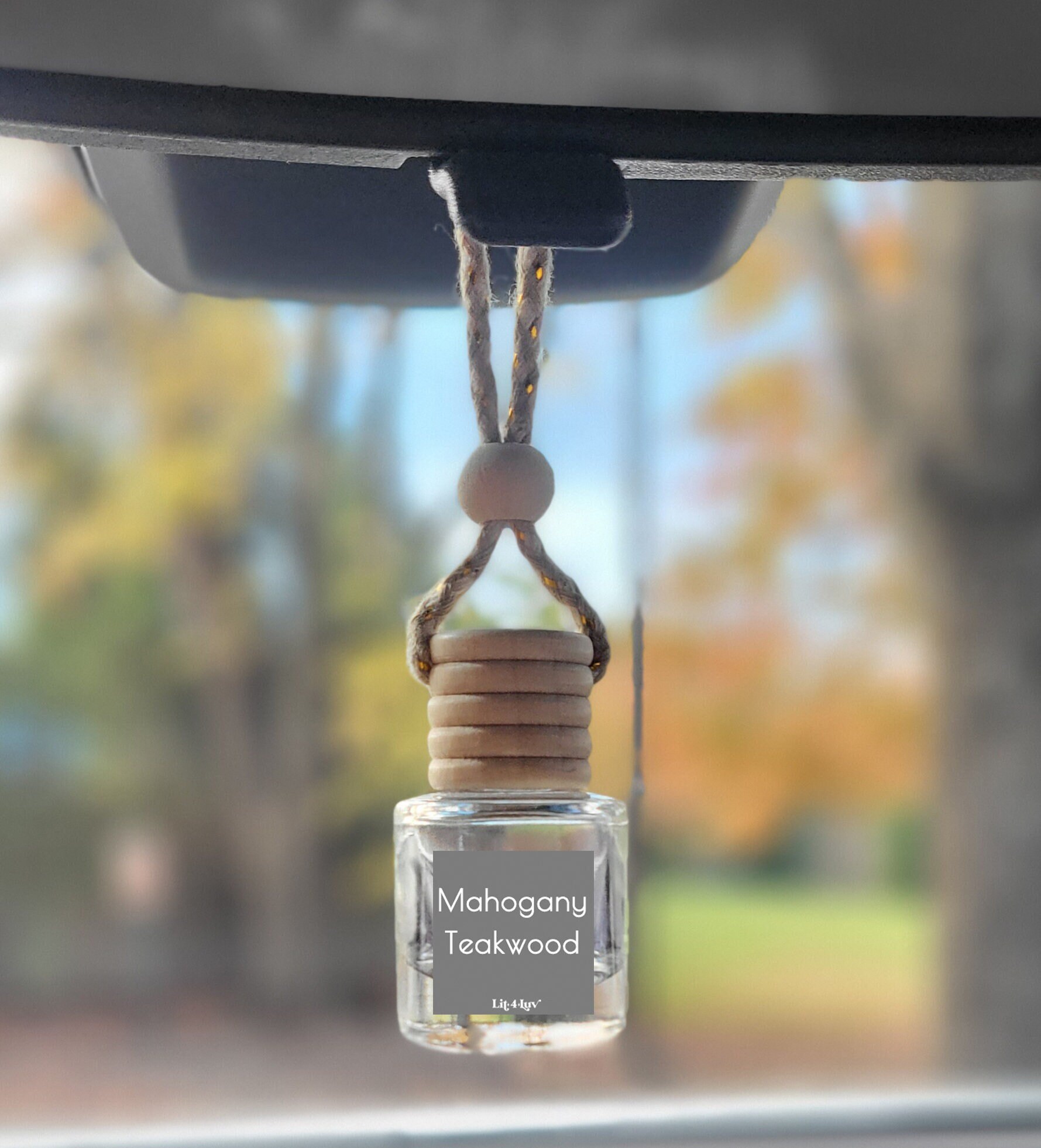 Mahogany Teakwood Car Diffuser Gift for Car Car Freshies Hanging