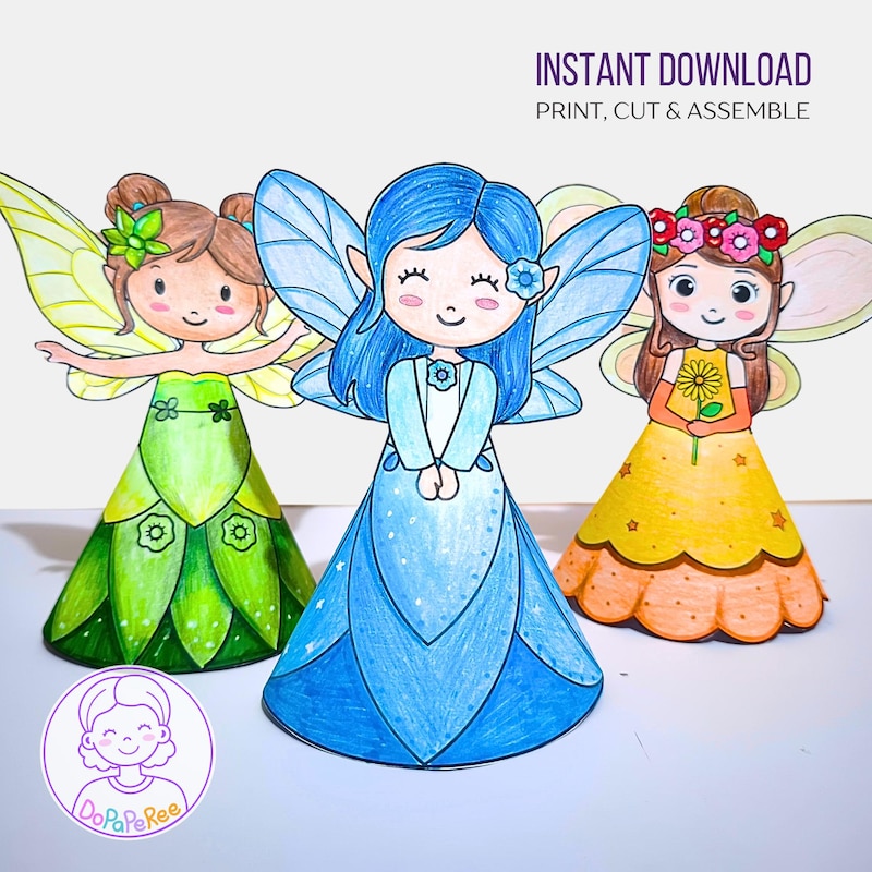 Fairy Paper Dolls Craft - Etsy
