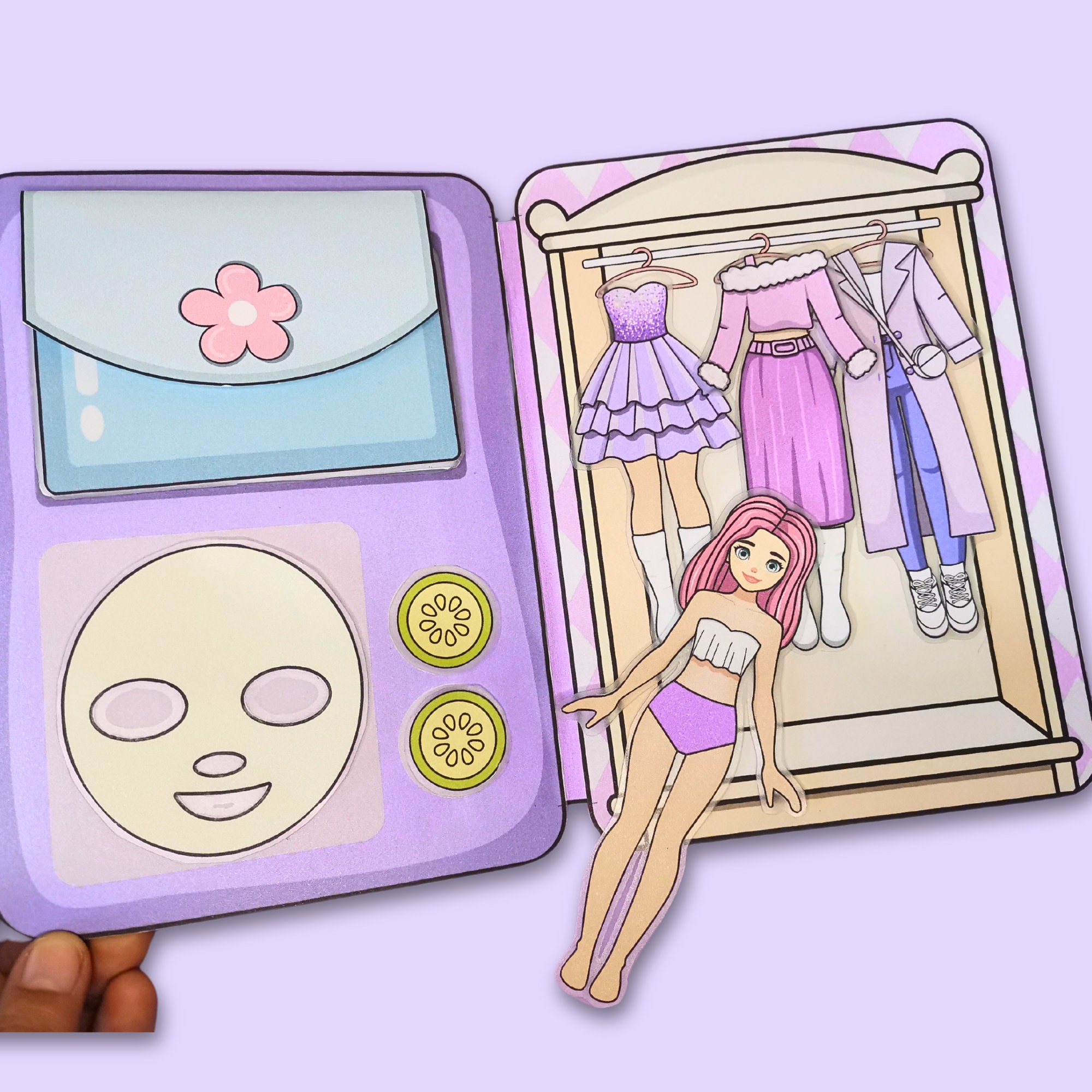 Paper Doll Makeup Kit Printable, DIY Paper Doll House Quite Book Etsy UK