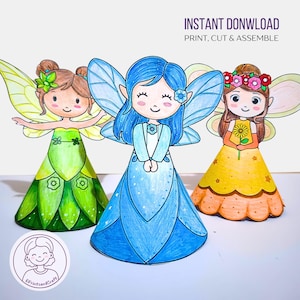 Activités Fabriquer une fée en papier pour enfants, activités manuelles amusantes et faciles en papier, activités et travaux manuels pour enfants Montessori à imprimer