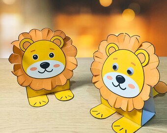 子供向けライオン作りプリントアクティビティ、ライオン