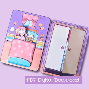 PaperDoll house Printable,  Printable Paper Doll Quiet Book Kids Activity and Crafts