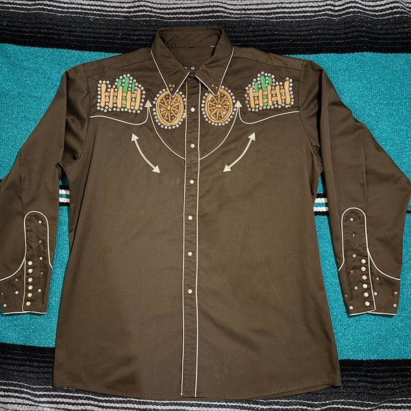 Rhinestone Mens Western Shirt - Etsy