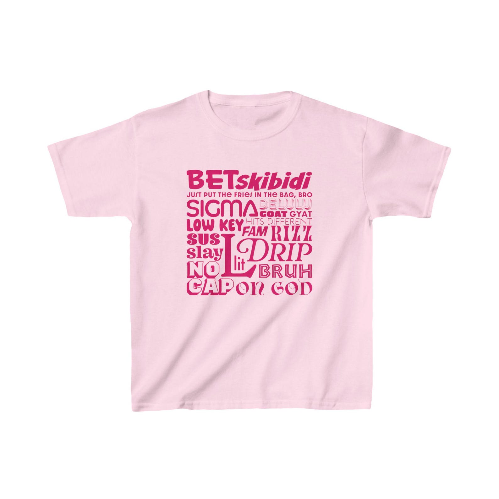 Gen Alpha Slang T-shirt: Skibidi Rizz Bruh No Cap - Etsy