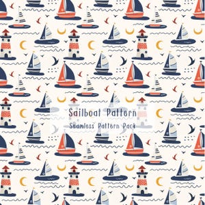 Papier numérique motif mer nautique pour chambre d'enfants